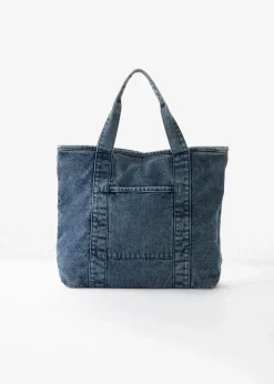 bonprix Taschen^Shopper aus Denim hellblau denim