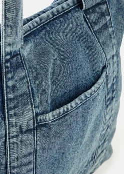 bonprix Taschen^Shopper aus Denim hellblau denim