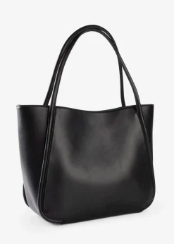 bonprix Taschen^Shopper mit runder Paspelierung und großer Innentasche schwarz