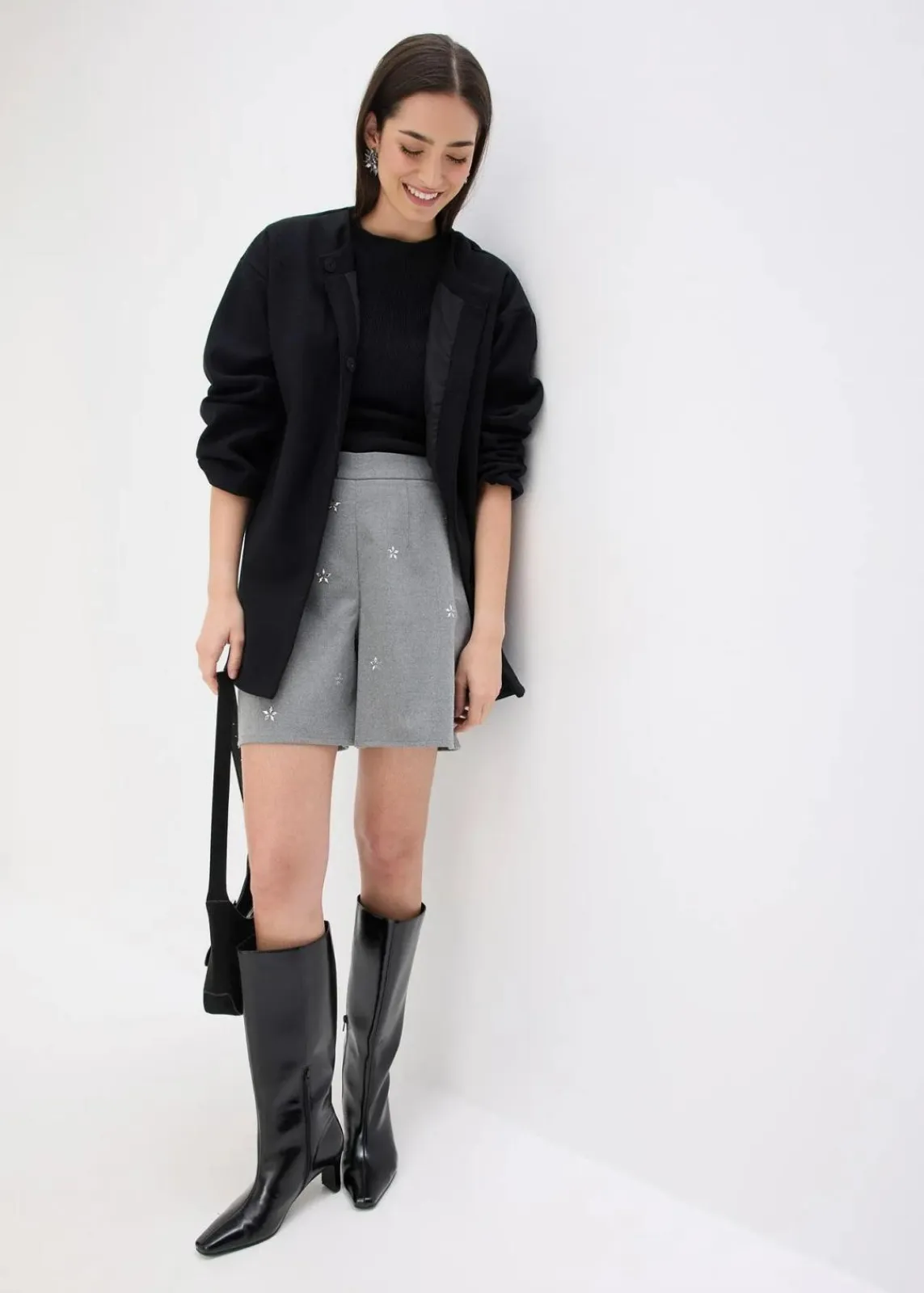 bonprix Nachhaltigere Materialien|Hosen^Shorts grau meliert