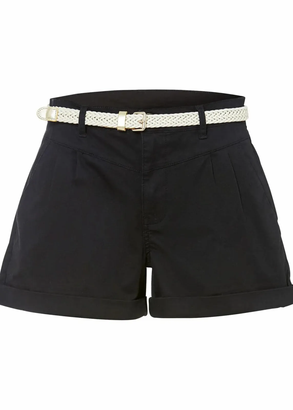 bonprix Hosen|Shorts^Shorts aus Baumwolle schwarz