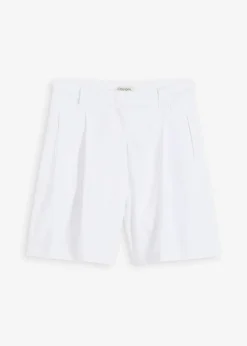 bonprix Hosen|Shorts^Shorts aus leichtem Leinen-Mix weiß