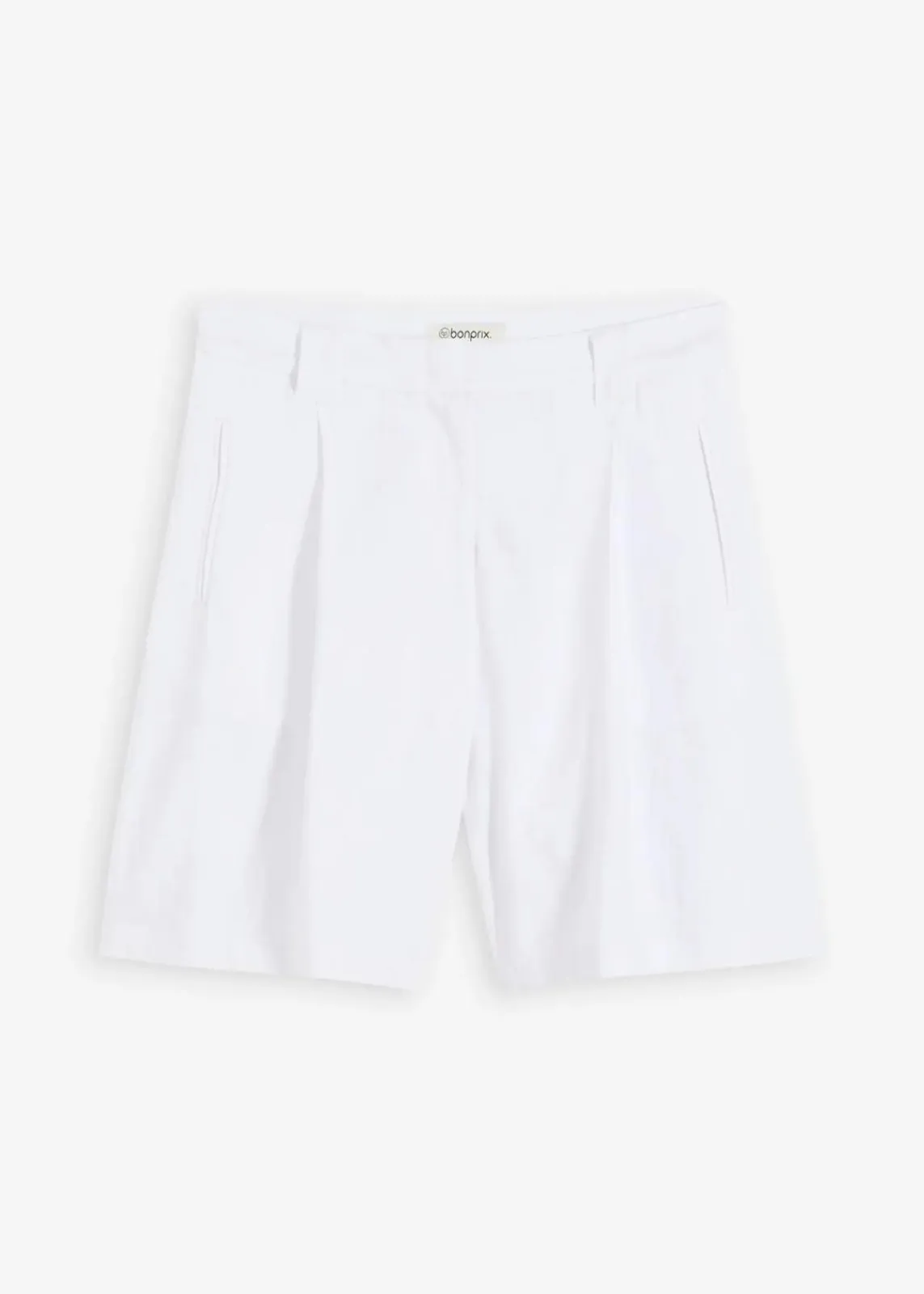 bonprix Hosen|Shorts^Shorts aus leichtem Leinen-Mix weiß