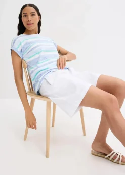 bonprix Hosen|Shorts^Shorts aus leichtem Leinen-Mix weiß