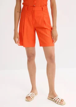 bonprix Bekleidung·Outdoorbekleidung|Bekleidung·Kleider^Shorts aus leichtem Leinen-Mix mohnrot