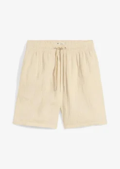 bonprix Hosen|Shorts^Shorts aus Musselin hellsand