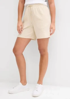 bonprix Hosen|Shorts^Shorts aus Musselin hellsand