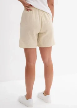 bonprix Hosen|Shorts^Shorts aus Musselin hellsand
