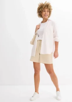 bonprix Hosen|Shorts^Shorts aus Musselin hellsand