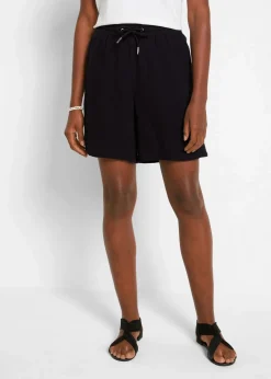bonprix Bekleidung·Outdoorbekleidung|Bekleidung·Kleider^Shorts aus Musselin schwarz