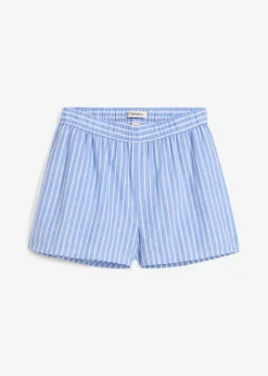 bonprix Hosen|Shorts^Shorts aus reiner Baumwolle blau/weiß gestreift