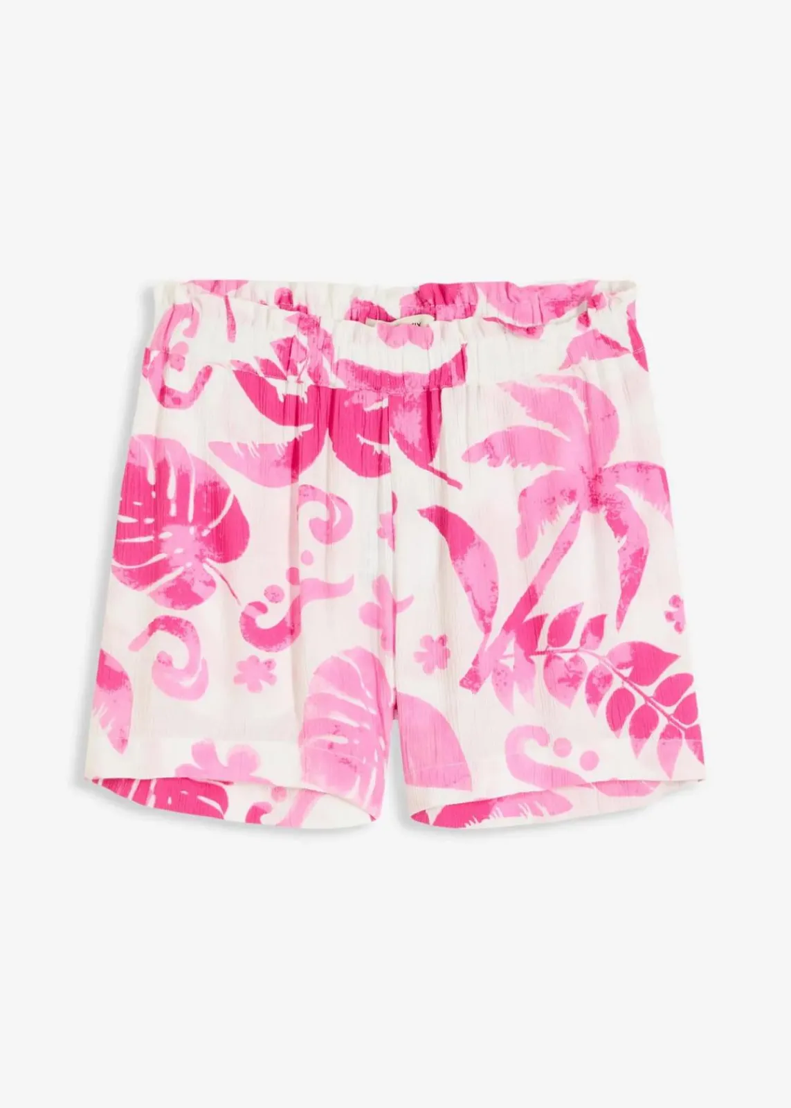 bonprix Nachhaltigere Materialien|Hosen^Shorts aus strukturierter Viskose weiß/fuchsia floral
