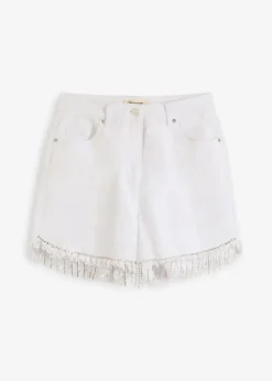bonprix Shorts|Hosen^Shorts mit Kettendetail weiß