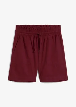 bonprix Hosen|Shorts^Shorts mit Leinen ahornrot