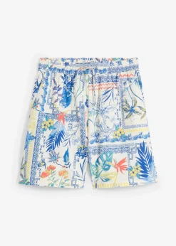 bonprix Bekleidung·Outdoorbekleidung|Bekleidung·Kleider^Shorts mit Seidenanteil arktikblau bedruckt