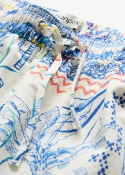 bonprix Bekleidung·Outdoorbekleidung|Bekleidung·Kleider^Shorts mit Seidenanteil arktikblau bedruckt