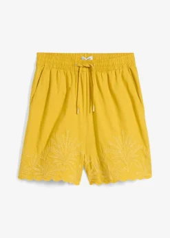 bonprix Hosen|Premium^Shorts mit Seidenanteil lemoncurry