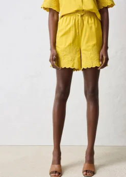 bonprix Hosen|Premium^Shorts mit Seidenanteil lemoncurry