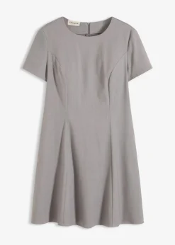 bonprix Kleider|Nachhaltigere Materialien^Skater-Minikleid grau meliert