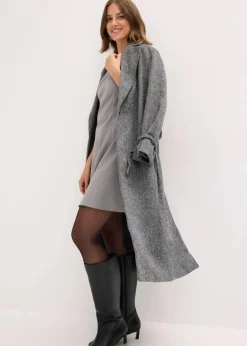 bonprix Kleider|Nachhaltigere Materialien^Skater-Minikleid grau meliert