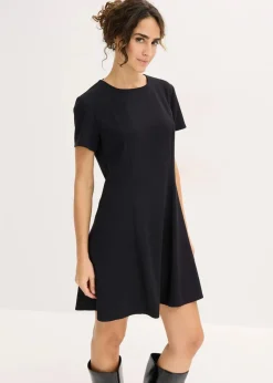 bonprix Bekleidung·Pullover & Strickjacken|Nachhaltigere Materialien^Skater-Minikleid schwarz