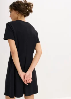 bonprix Bekleidung·Pullover & Strickjacken|Nachhaltigere Materialien^Skater-Minikleid schwarz