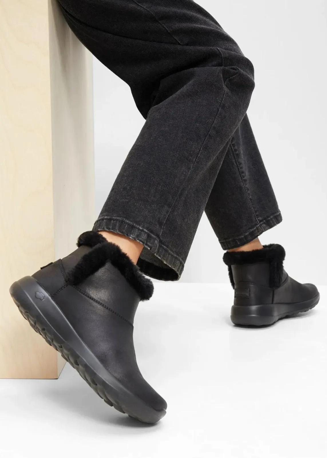Skechers High Heels|Gefütterte Winterschuhe^Boots schwarz
