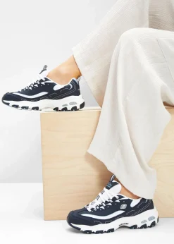 Skechers High Heels|Sport- & Trekkingschuhe^Chunky Sneaker aus Leder dunkelblau/weiß
