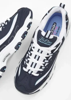Skechers High Heels|Sport- & Trekkingschuhe^Chunky Sneaker aus Leder dunkelblau/weiß