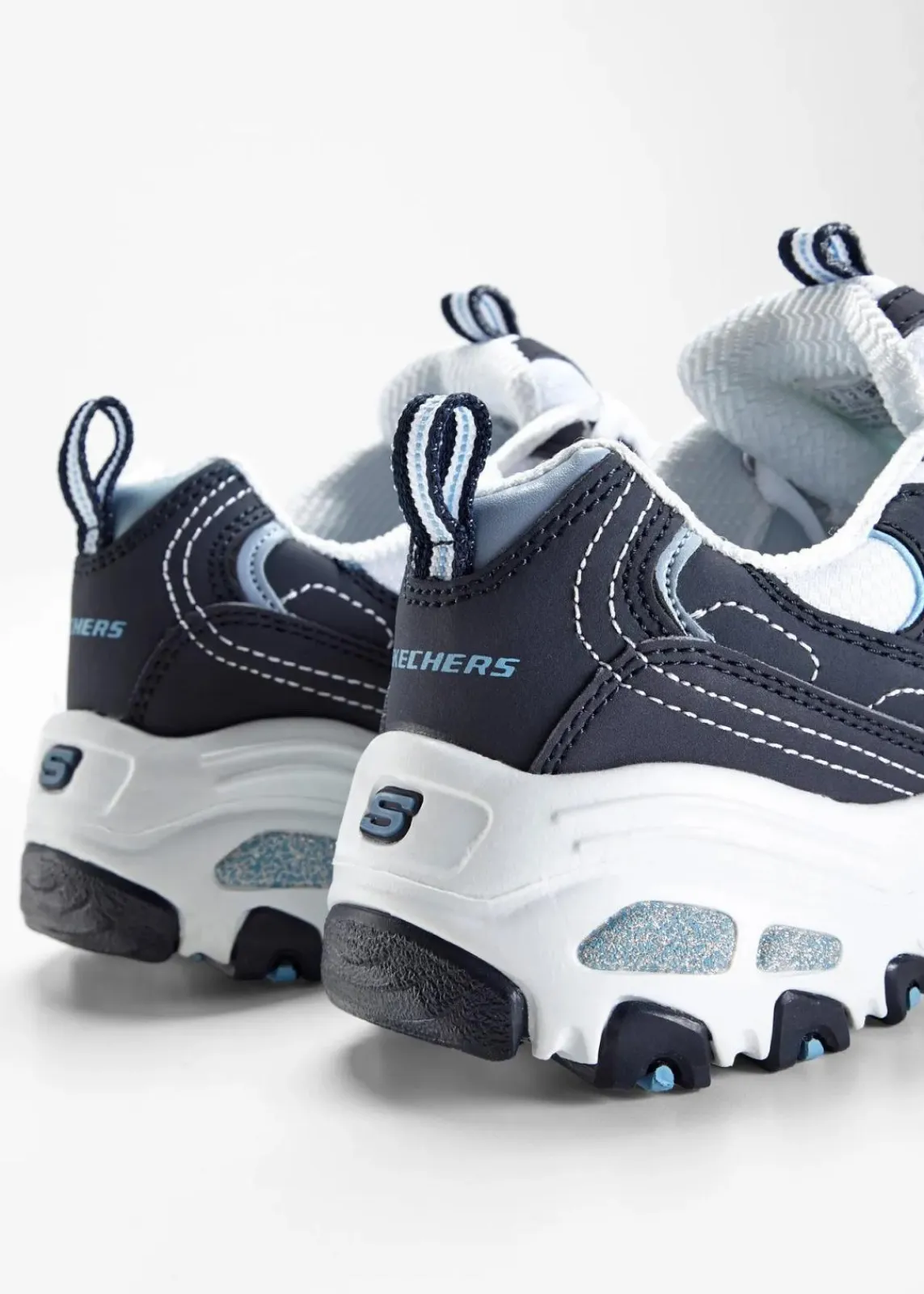 Skechers High Heels|Sport- & Trekkingschuhe^Chunky Sneaker aus Leder dunkelblau/weiß