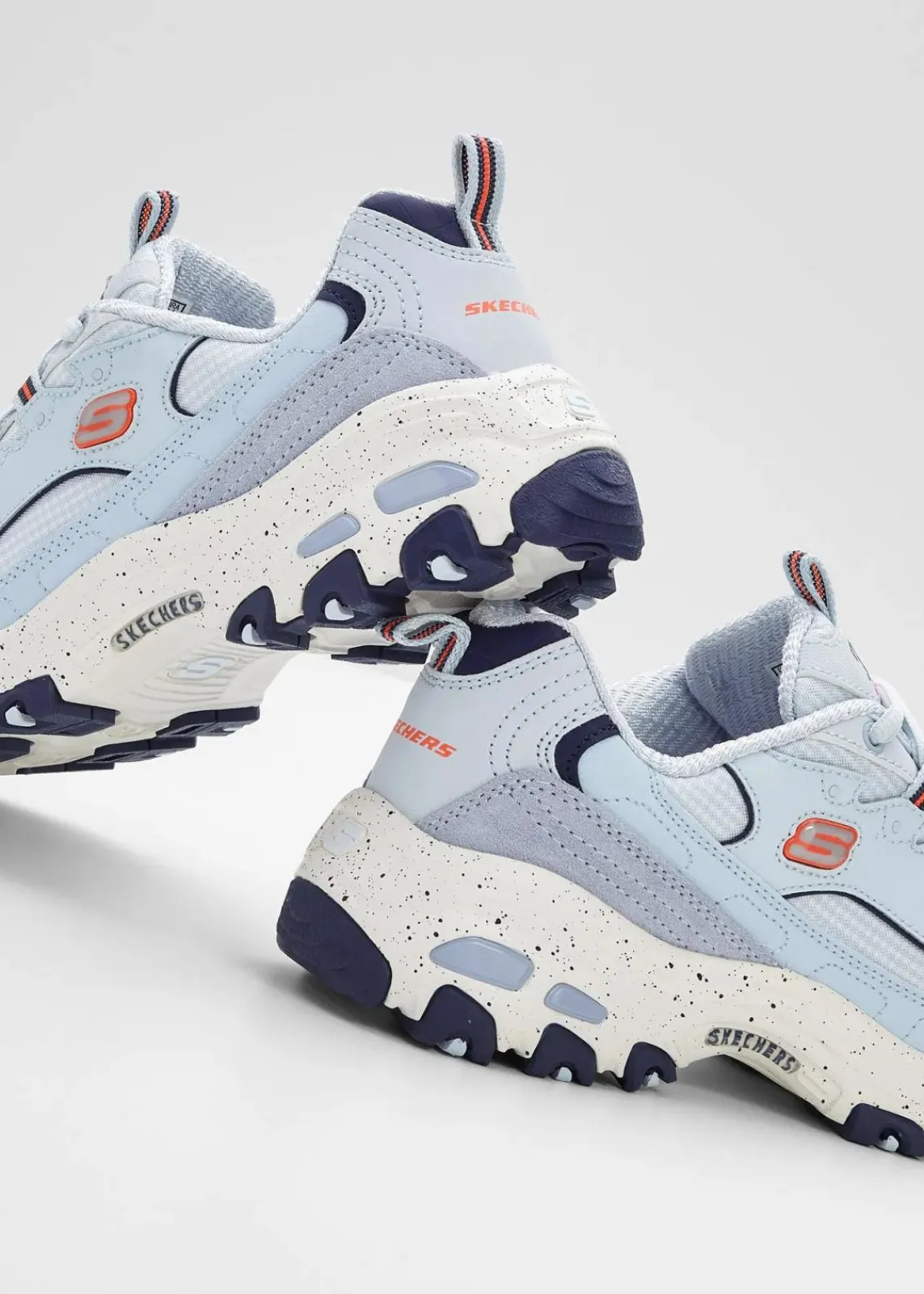 Skechers High Heels|Sneaker^Chunky Sneaker mit Memory Foam hellblau