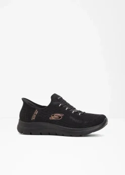 Skechers High Heels|Komfortschuhe^Komfort-Slip-In-Sneaker mit Memory Foam schwarz/gold