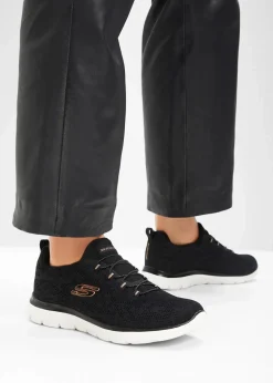 Skechers High Heels|Komfortschuhe^Komfort-Sneaker mit Memory Foam schwarz leo bedruckt