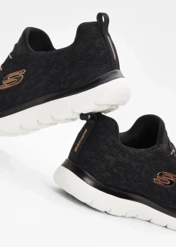 Skechers High Heels|Komfortschuhe^Komfort-Sneaker mit Memory Foam schwarz leo bedruckt