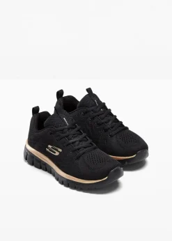 Skechers High Heels|Komfortschuhe^Komfort-Sneaker mit Memory Foam schwarz/roségoldfarben