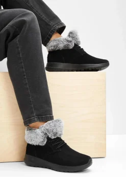 Skechers High Heels|Gefütterte Winterschuhe^Schnürboots schwarz