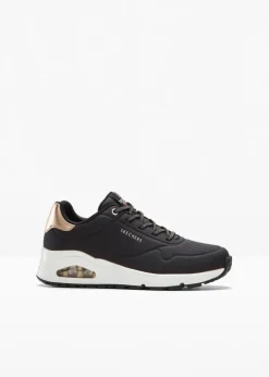 Skechers High Heels|Sneaker^Sneaker mit Memory Foam schwarz/roségoldfarben
