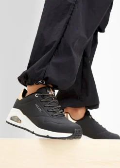 Skechers High Heels|Sneaker^Sneaker mit Memory Foam schwarz/roségoldfarben