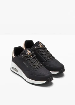 Skechers High Heels|Sneaker^Sneaker mit Memory Foam schwarz/roségoldfarben