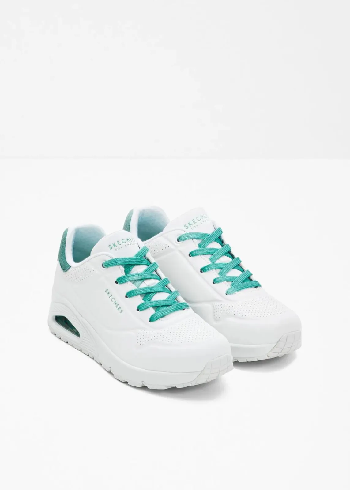 Skechers High Heels|Sneaker^Sneaker mit Memory Foam weiß/mint