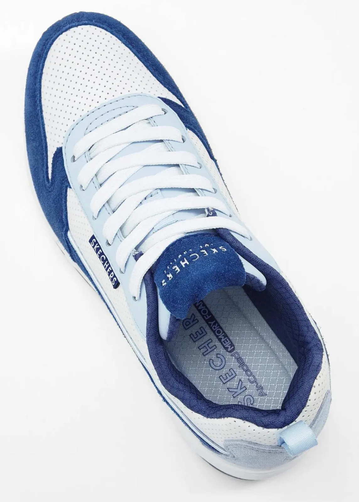 Skechers Sneaker|High Heels^Sneaker mit Memory Foam weiß/blau