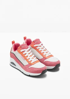 Skechers High Heels|Sneaker^Sneaker mit Memory Foam pink/weiß/orange