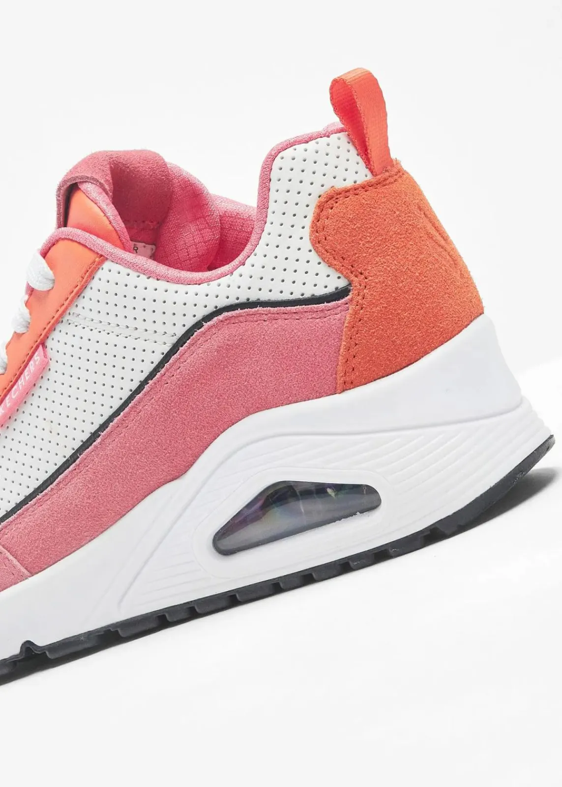 Skechers High Heels|Sneaker^Sneaker mit Memory Foam pink/weiß/orange