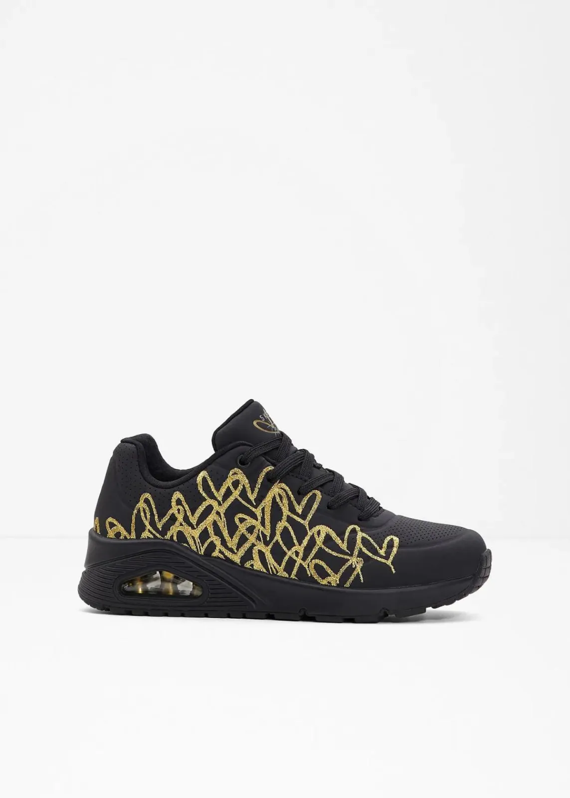 Skechers High Heels|Sneaker^Sneaker mit Memory Foam schwarz/gold