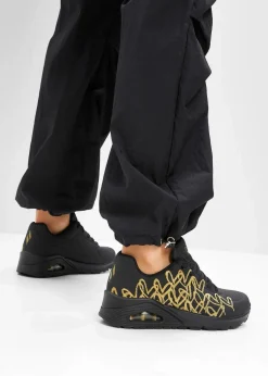 Skechers High Heels|Sneaker^Sneaker mit Memory Foam schwarz/gold