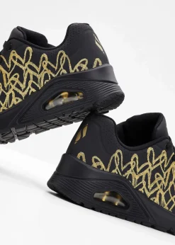 Skechers High Heels|Sneaker^Sneaker mit Memory Foam schwarz/gold