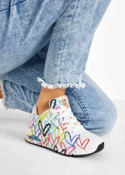 Skechers High Heels|Sneaker^Sneaker mit Memory Foam weiß bedruckt