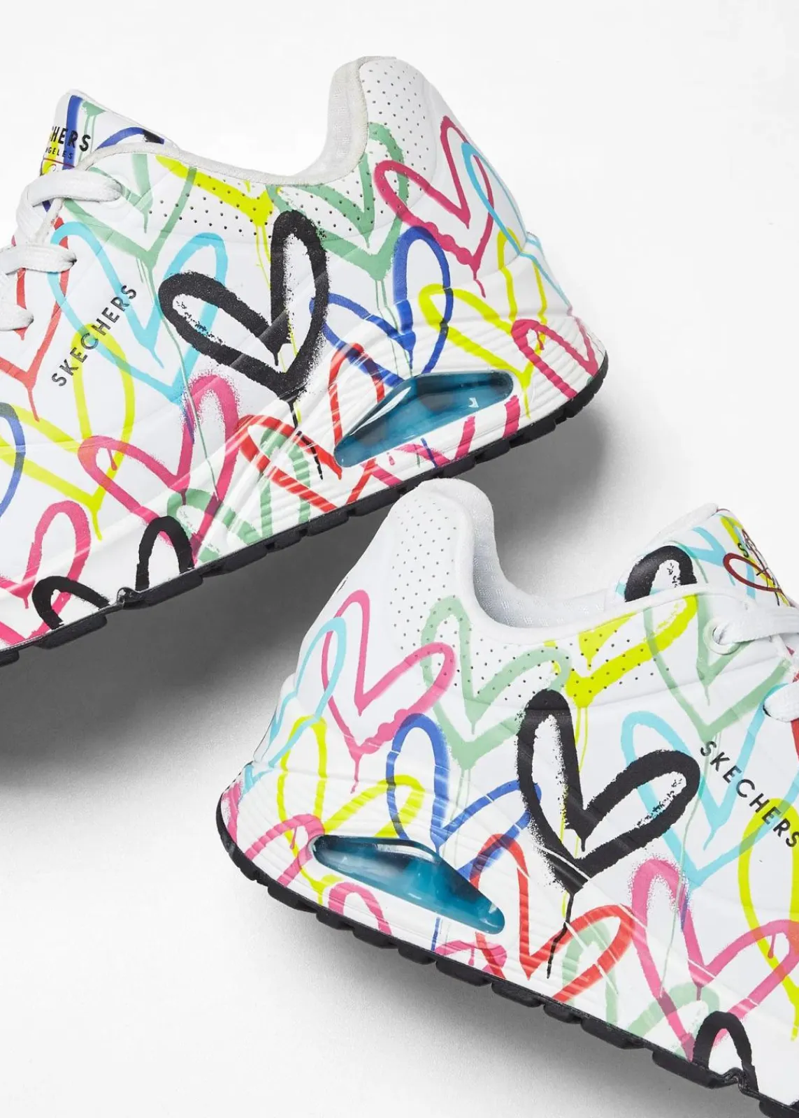 Skechers High Heels|Sneaker^Sneaker mit Memory Foam weiß bedruckt