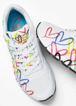 Skechers High Heels|Sneaker^Sneaker mit Memory Foam weiß bedruckt