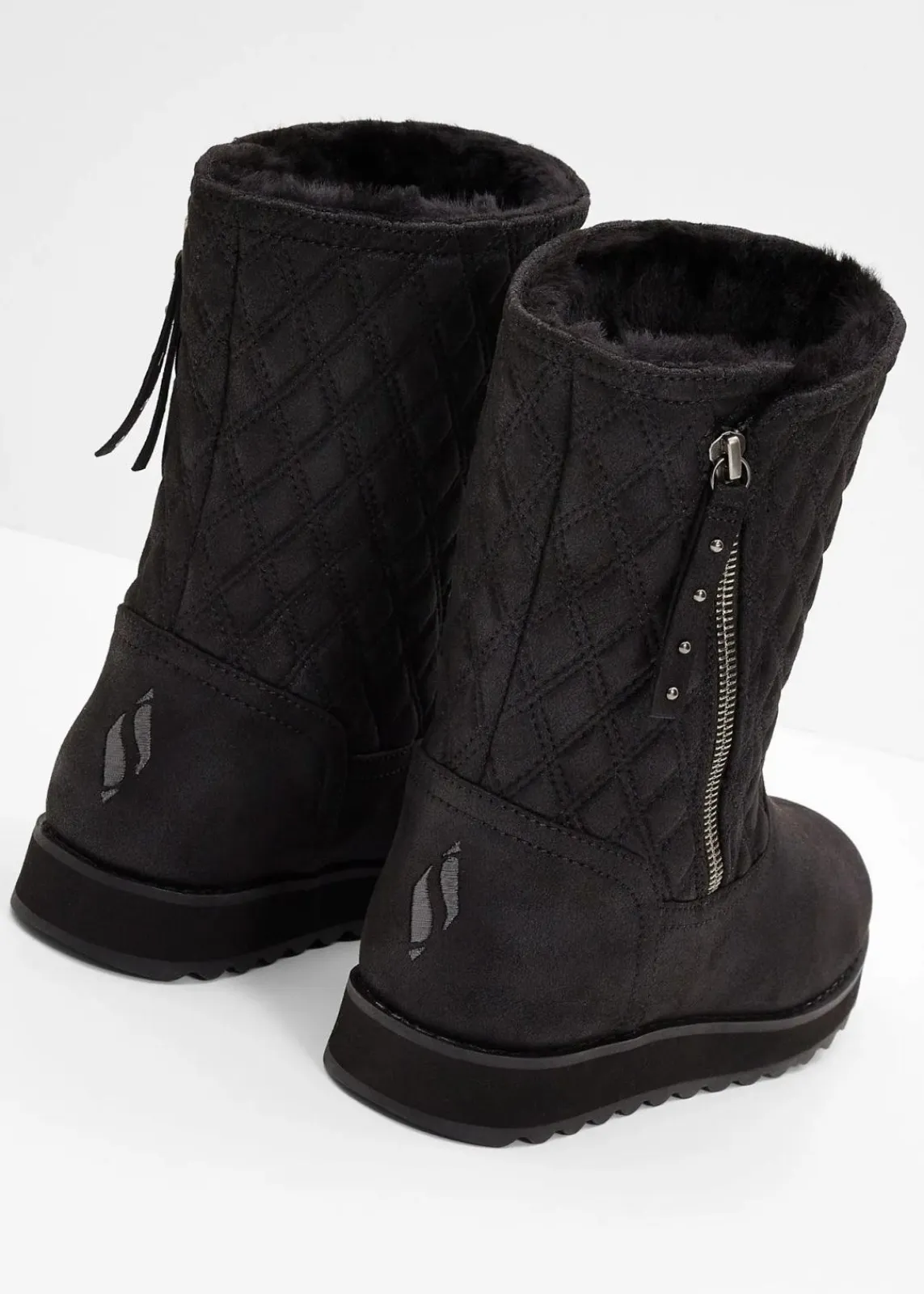 Skechers High Heels|Gefütterte Winterschuhe^Stiefel schwarz